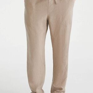 NWT Men's Aero Linen Blend Pull On Pants in Beige- Size Medium